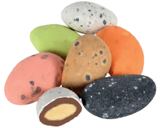 Qand bilan qoplangan sut shokoladli badam dragé -(nuqtali) 3 kg