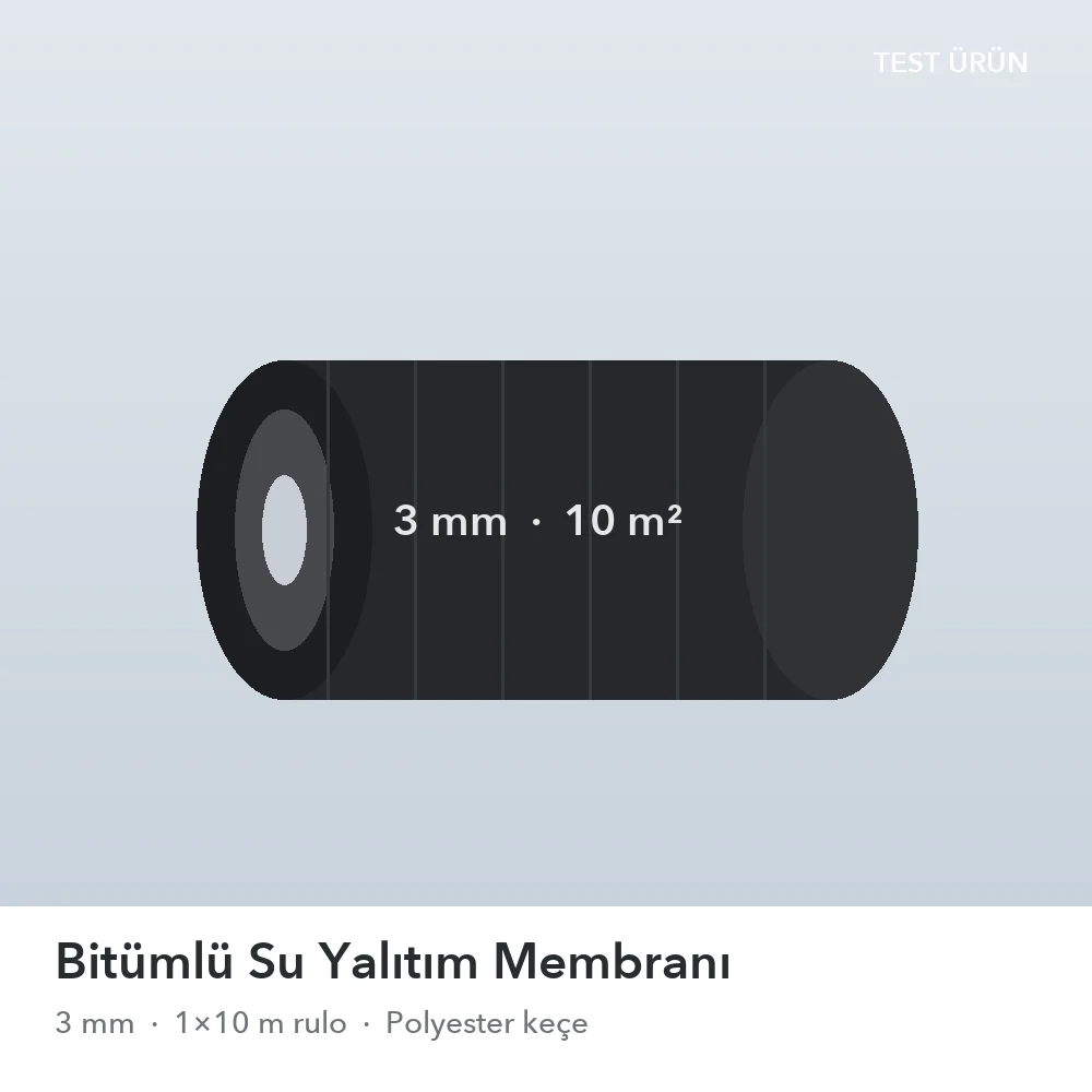 TEST - Bitumli gidroizolyatsiya membranasi 3 mm